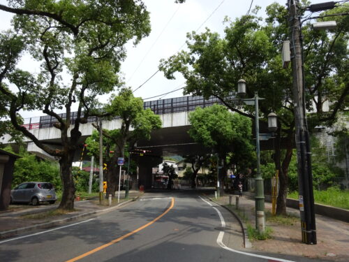 3号線バイパスと香椎線の線路があるポイント