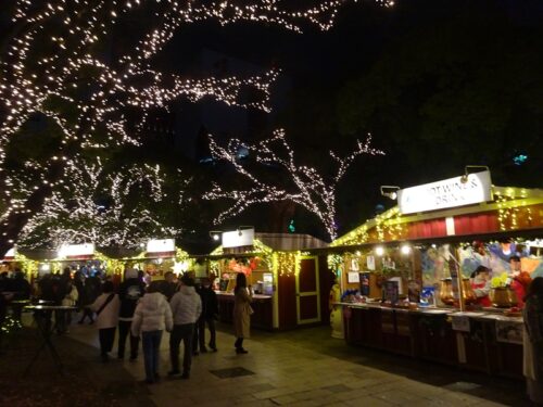 天神中央公園のクリスマスヒュッテ