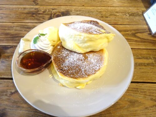 上から撮ったリコッタチーズパンケーキ