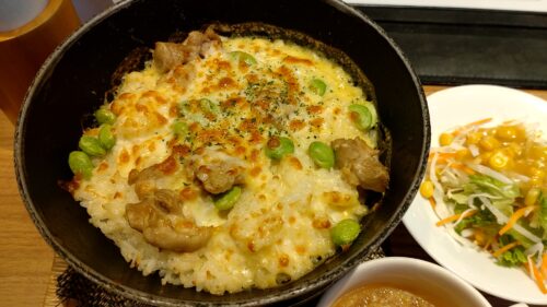 チキンと枝豆のクリームチーズドリア