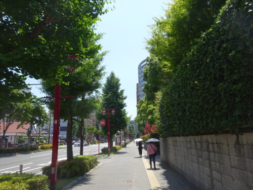 住吉神社そばの道
